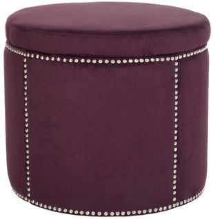 Pouf Nira Rouge Contreplaque 60 X 60 X 48 Cm