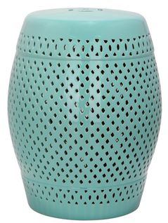 Tabouret De Jardin Barbra Bleu Ceramique 35 X 35 X 47 Cm