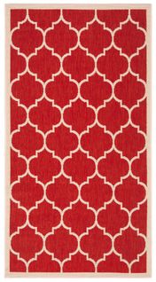Tapis Cour 79 X 152 Cm Treillis Arista Rouge