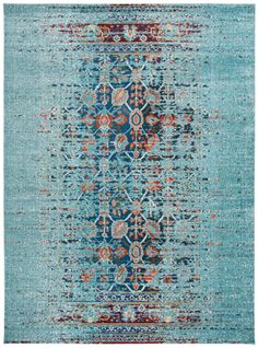 Tapis Monaco 235 X 335 Cm Bohème Chic Almeria Bleu