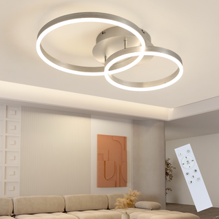 Plafonnier LED Design Moderne - Ø59 Cm - Dimmable - Télécommande - Doré - 46w