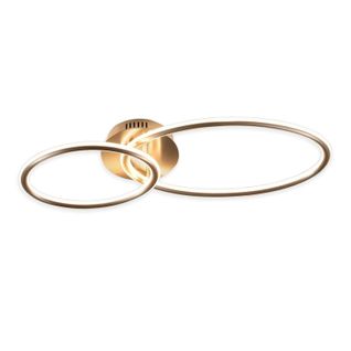 Plafonnier LED Design Moderne Avec Anneaux Lumière Blanche Chaude 3000k 29w 62,5 Cm