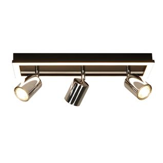 Spot De Plafond LED  3 Flammes, Noir, Gu10, Orientable, 15 W, Blanc Chaud