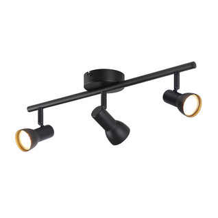 Plafonnier  à 3 Lampes, Design Moderne, Noir, Métal, Culot Gu10