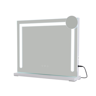 Miroir Maquillage Mural Lumineux 70x55 Cm, Éclairage LED Tactile Dimmable Pour Coiffeuse Salle Bain