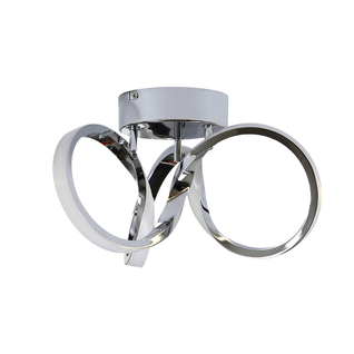 Plafonnier LED Chrome 31cm 19W, Lampe Moderne 3000K Blanc Chaud Salon Couloir