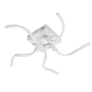 Plafonnier LED Blanc Moderne Dimmable 65cm Lampe De Chambre Design En Forme De Vague 48w