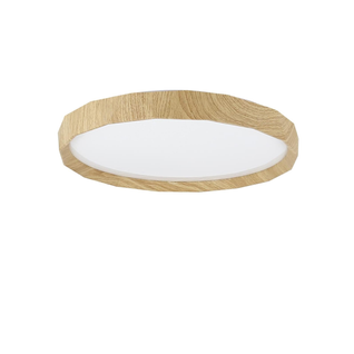 Plafonnier LED 43w 40cm Aspect Bois Dimmable Télécommande Salon