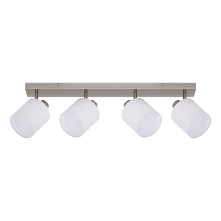 4 Spots De Plafond Salon Moderne E14 Argent Pivotant à 350°max.25w Lampe (sans Ampoule)