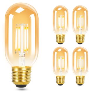 Lot 4 Ampoules LED E27 T45 4w Vintage Edison Blanc Chaud 2700k Verre