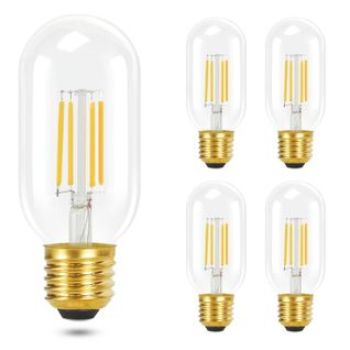 Lot 4 Ampoules LED E27 T45 4w Vintage Edison Blanc Chaud 2700k Filament