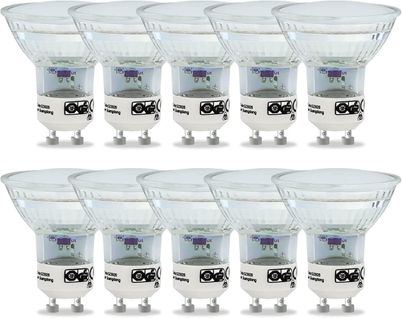Lot De 10 Ampoules LED Gu10 Blanc Chaud 4w - Par16 Spot Encastrable Angle De Faisceau 120° 3000k