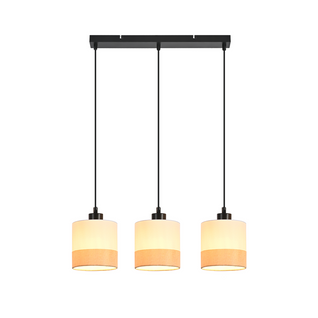 Suspension Lampe Suspendue En Tissu à 3 Lumières, Réglable En Hauteur, E27, Blanc (sans Ampoules)