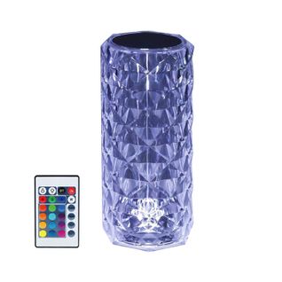 Lampe De Chevet LED  Sans Fil à Intensité Variable En Cristal Lampe Tactile Rechargeable