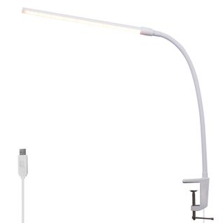 Lampe De Bureau LED à Pince Du Jour Blanche Avec 3 Températures De Couleur 5 Niveaux
