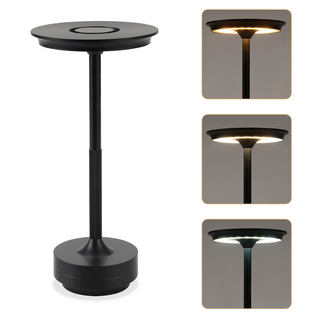 Lampe De Chevet Sans Fil à LED, Rechargeable Par USB, Tactile, à Intensité Variable, Noire