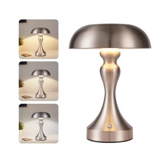 Lampe De Chevet LED  Tactile, Intensité Variable, Sans Fil, Rechargeable Par USB, Style Vintage