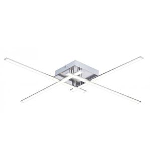 Plafonnier LED Design 4 Bras Chromés - Yuna