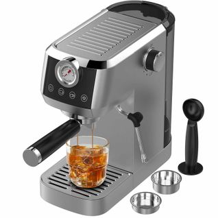 Machine à Expresso à Pompe Italienne, Machine Semi-Automatique 1350W 20 Bars,Ecran Tactile, 1.3L