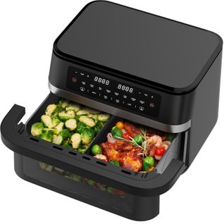 Friteuse à Air Double Zone 11l Avec Séparateur Amovible - Friteuse Sans Huile 2x5.5l, 8-en-1