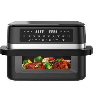 Friteuse à Air Double Zone 11l Avec Séparateur Amovible - Airfryer Sans Huile AF100A, 8-en-1