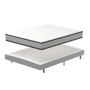 Ensemble Matelas Mousse 140x190 cm Epaisseur 22 cm + sommier tapissier