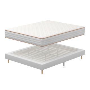 Ensemble Matelas Mousse 140x190 cm Epaisseur 18 cm + sommier tapissier