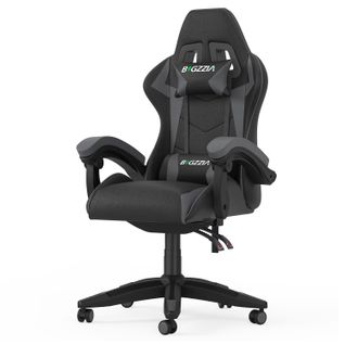 Fauteuil Gaming Ergonomique Réglable Avec Coussin Lombaire Et Appui-tête - Noir Et Gris