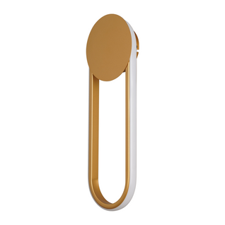 Applique murale LED d'intérieur, 12W, 41cm, dorée, 3000K blanc chaud, design moderne.