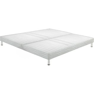 Sommier Tapissier + Jeu De Pieds 90+90x200 Omega Blanc 18 Lattes