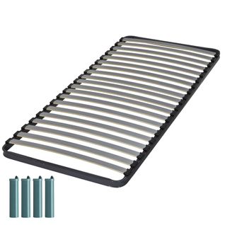 Sommier à Lattes + Pieds 80x190 C221 - 20 Lattes Bois - Fabrication Française