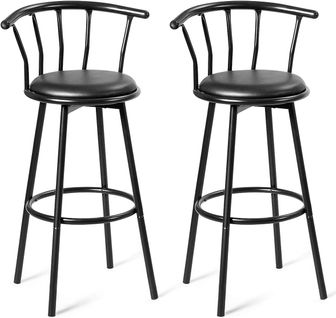 Lot De 2 Tabourets De Bar, Style Industriel, Pivolant De 360°, Structure En Acier,charge Max : 130kg
