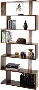 Bibliothèque Étagère Pour Livres Meuble Rangement De 6 Niveaux Contemporaine Noir 80x23x192cm