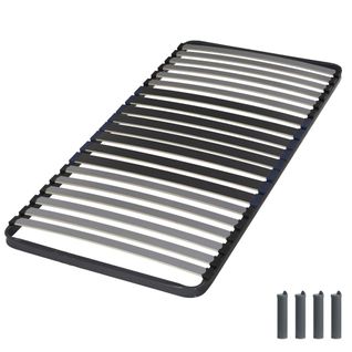 Sommier à Lattes + Pieds 90x190 C34 - 20 Lattes Bois - Fabrication Française