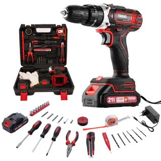 Perceuse Visseuse Sans Fil 21v Pour Batterie Makita 2x2.0ah Batteries,45 Nm Visseuse Devisseuse