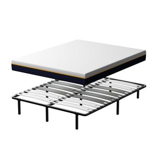 Ensemble Matelas Mousse 160x200 cm Epaisseur 17 Cm + Sommier à Lattes