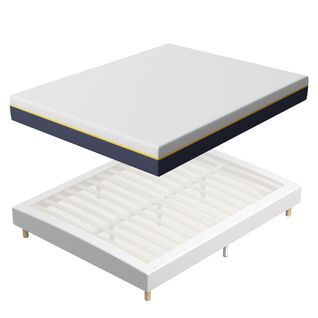 Ensemble Matelas Mousse 160x200 Cm Epaisseur 21 cm + sommier déco