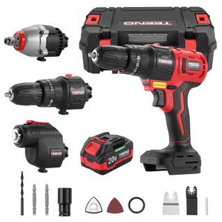 Kit Combiné Sans Fil 20 V, Ensemble D'outils 3 En 1, Comprenant Une Boîte à Outils, Une Perceuse,