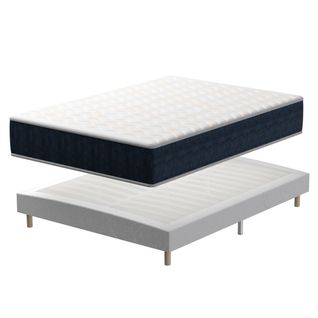 Ensemble Matelas En Mousse 160x200 Epaisseur 32 Cm + Sommier déco, 9 Pieds