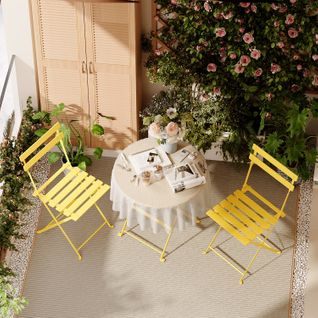 Lot De 3 Meubles De Jardin De Balcon,bistrot Bar Salon De Jardin Exterieur 2 Personnes