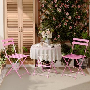 Lot De 3 Meubles De Jardin De Balcon,bistrot Bar Salon De Jardin Exterieur 2 Personnes