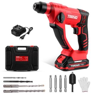 Marteau Perforateur Sans Fil 20v Sds-plus, Φ14 Mm, Pour Béton, 1000 Tr/min, Éclairage De Travail