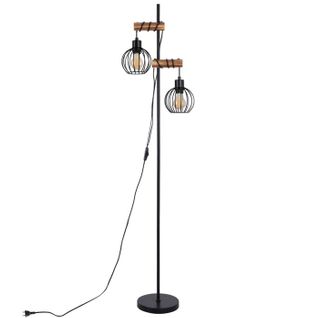 Lampadaire sur Pied Vintage 152cm 2 Lumières Noir Design Industriel  Lampadaire E27 Pour chambre