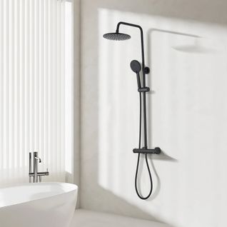 Colonne De Douche Thermostatique, Système De Douche Thermostatique 38°c, Noir