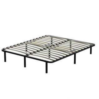 Sommier Cadre à Lattes 160x200 Cm, 2x14 lattes,  Inclus 9 pieds