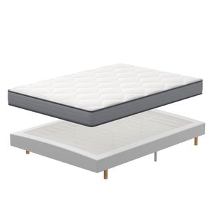 Ensemble Matelas Ressorts 140x200cm Epaisseur 20 cm double face + sommier tapissier