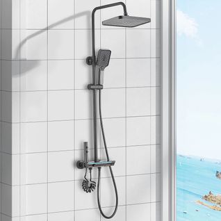 Colonne De Douche Avec Éclairage D'ambiance, Écran LED, Réglage De La Température De L'eau