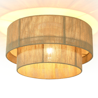 Plafonnier Salon Design Bohème Lampe De Cuisine E27 Vintage En Corde De Jute (sans Ampoule)