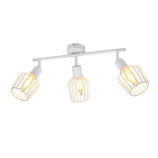 Spot Blanc Vintage 3 Lumières Orientable à 350° E14 Pour Salon