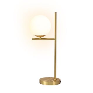 Lampe De Chevet Blanche Lampe De Table Moderne Métal Verre E27